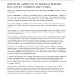 Goldberg Named One of America’s Leading Doctors by Newsweek and Statista